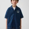 Camisas de vaquero holgadas para niño con el logotipo de New York