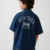 Camisas de vaquero holgadas para niño con el logotipo de New York