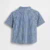 Camisas grandes de denim a cuadros vichy para bebés y niños pequeños