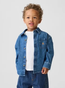 Camisas grandes de vaquero para bebés y niños pequeños