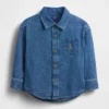 Camisas grandes de vaquero para bebés y niños pequeños