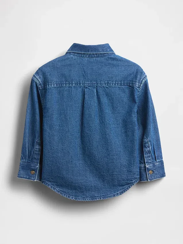 Camisas grandes de vaquero para bebés y niños pequeños