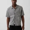 Camisas holgadas de lino y algodón con bajo recto