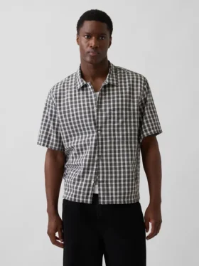 Camisas holgadas de lino y algodón con bajo recto