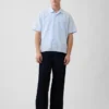Camisas holgadas de lino y algodón con bajo recto
