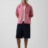 Camisas holgadas de lino y algodón con bajo recto
