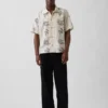 Camisas holgadas de lino y algodón con bajo recto