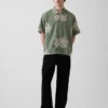 Camisas holgadas de lino y algodón con bajo recto