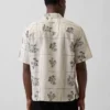 Camisas holgadas de lino y algodón con bajo recto