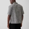 Camisas holgadas de lino y algodón con bajo recto