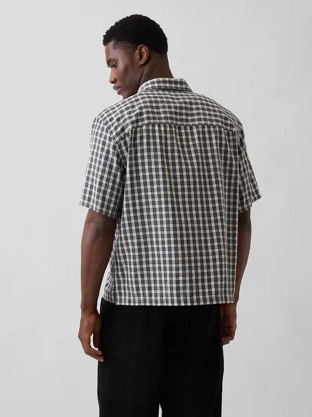 Camisas holgadas de lino y algodón con bajo recto