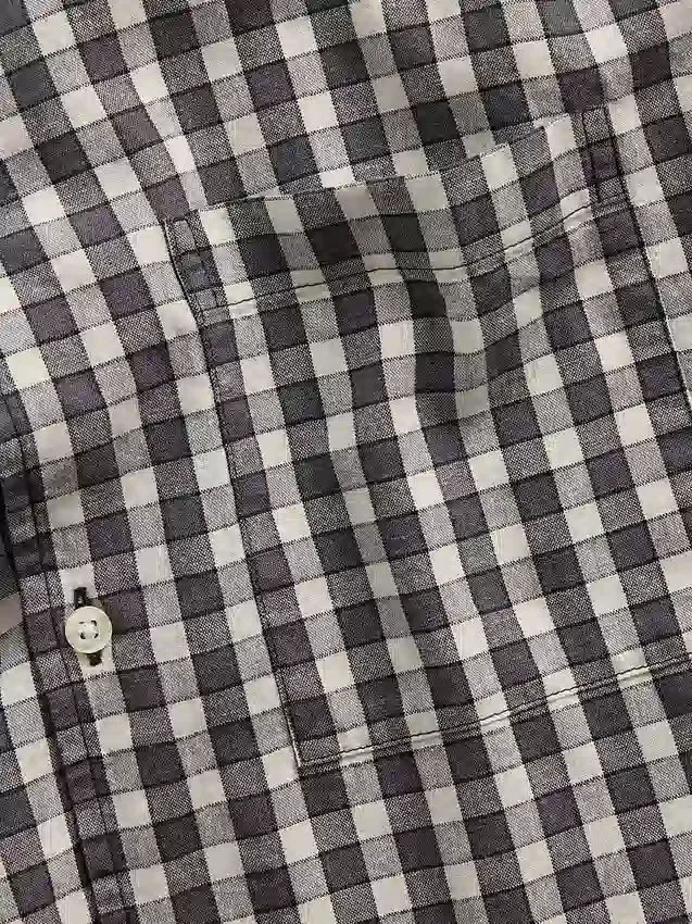 Camisas holgadas de lino y algodón con bajo recto