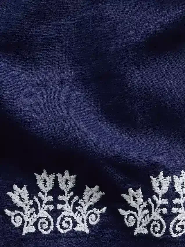 Camisas holgadas de lino y algodón con bajo recto