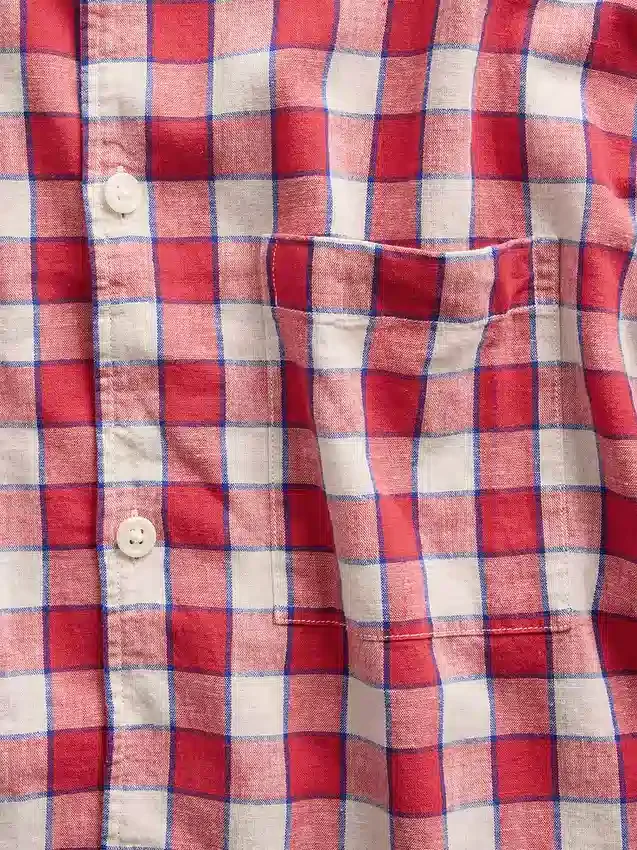 Camisas holgadas de lino y algodón con bajo recto