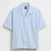 Camisas holgadas de lino y algodón con bajo recto