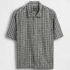 Camisas holgadas de lino y algodón con bajo recto