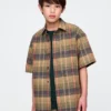 Camisas infantiles de cuadros de corte holgado