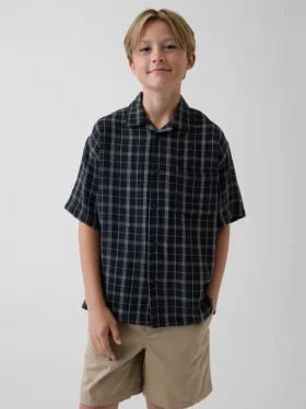 Camisas infantiles de gasa de algodón