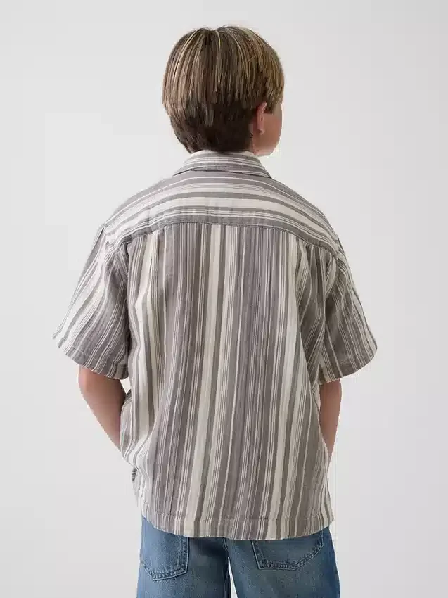 Camisas infantiles de gasa de algodón
