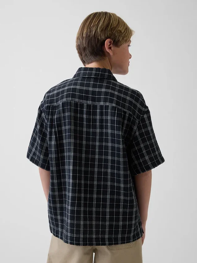 Camisas infantiles de gasa de algodón