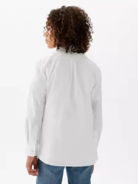 Camisas infantiles de popelín de algodón orgánico
