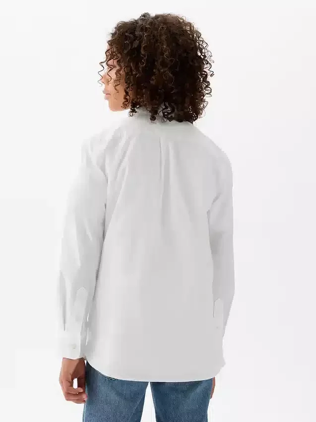 Camisas infantiles de popelín de algodón orgánico