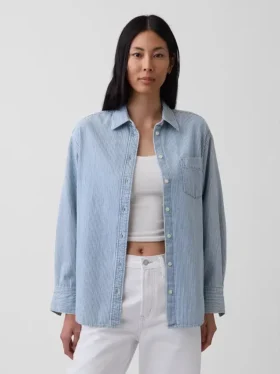 Camisas oversize de denim a rayas