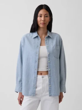 Camisas oversize de denim a rayas