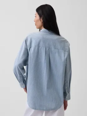 Camisas oversize de denim a rayas