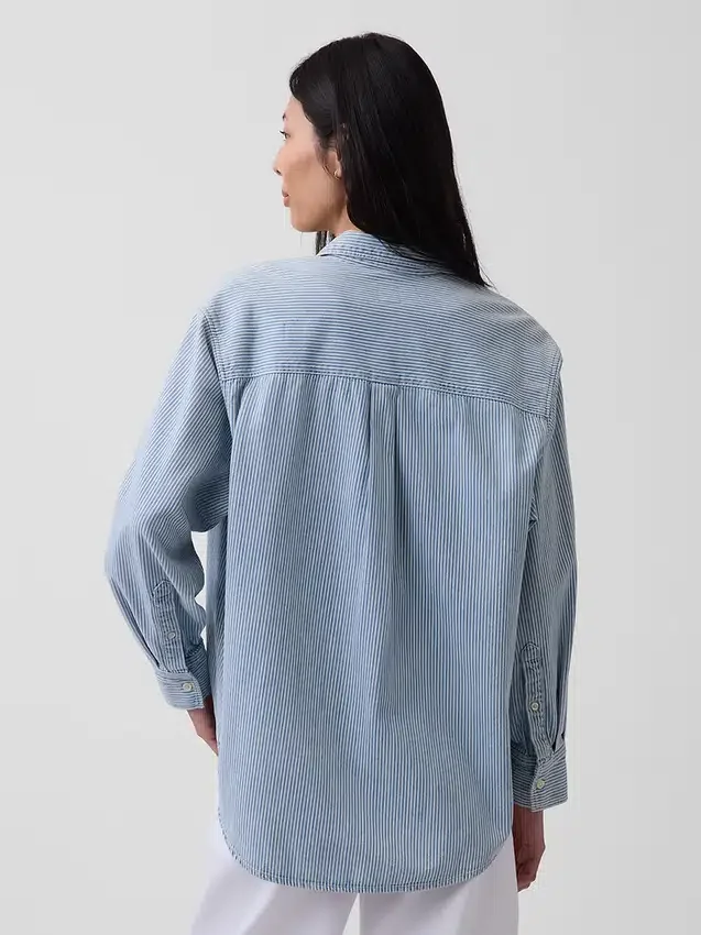 Camisas oversize de denim a rayas