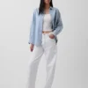 Camisas oversize de denim a rayas