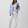 Camisas oversize de denim a rayas