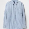 Camisas oversize de denim a rayas