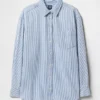 Camisas oversize de denim a rayas