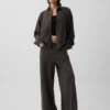 Camisas oversize de felpa francesa de peso grueso con botones en la parte delantera