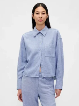 Camisas oversize de lino y algodón