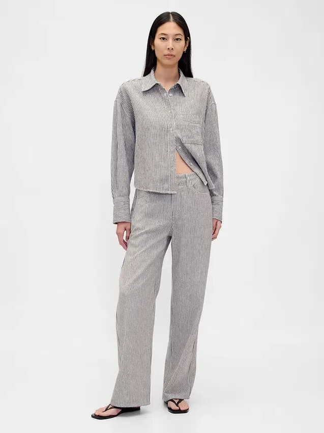Camisas oversize de lino y algodón