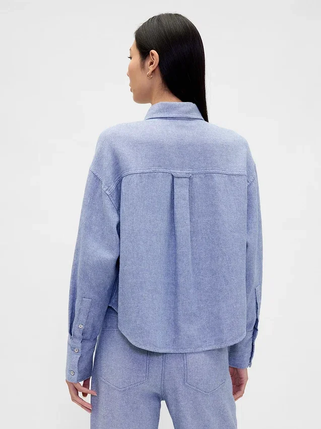 Camisas oversize de lino y algodón