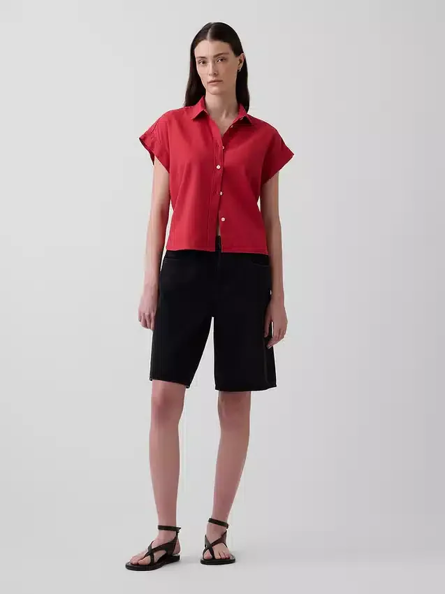 Camisas oversize de mezcla de lino