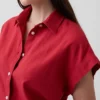 Camisas oversize de mezcla de lino