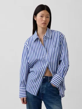 Camisas oversize de popelín de algodón orgánico
