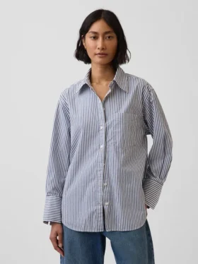 Camisas oversize de popelín de algodón orgánico