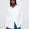Camisas oversize de popelín de algodón orgánico