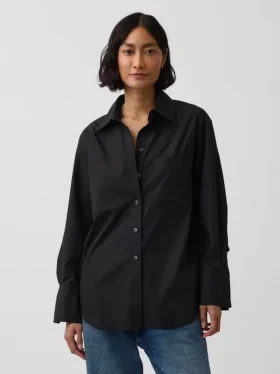 Camisas oversize de popelín de algodón orgánico