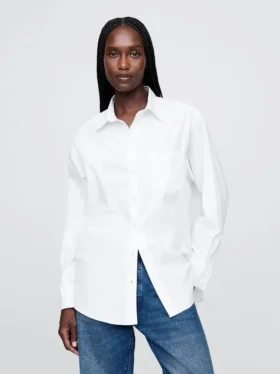 Camisas oversize de popelín de algodón orgánico