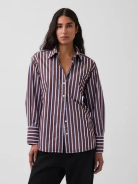 Camisas oversize de popelín de algodón orgánico