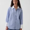 Camisas oversize de popelín de algodón orgánico