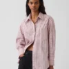 Camisas oversize de popelín de algodón orgánico