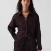 Camisas oversize de popelín de algodón orgánico