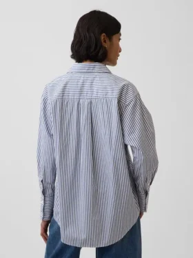 Camisas oversize de popelín de algodón orgánico
